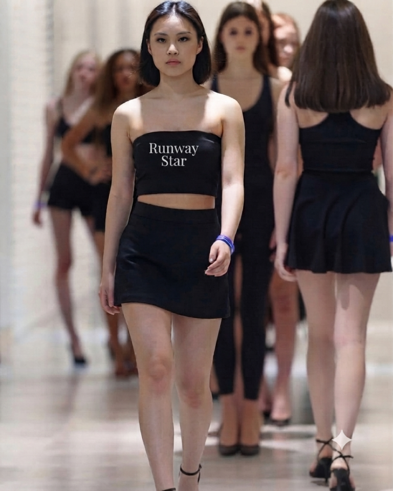 Kids fashion camp activities and runway training sessions